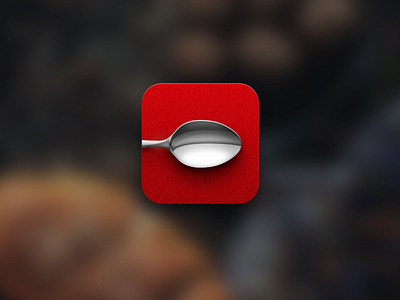 Daily UI 005: App Icon app dailyui food icon minimal mobile realistic skeuomorphic spoon ui ux zomato
