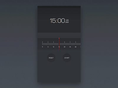 Daily UI 014: Countdown Timer app countdown timer dailyui ios iphone minimal mobile stopwatch time ui ux