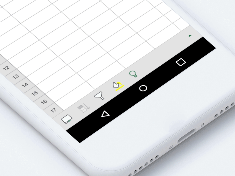 The New Excel Command Bar android animation app design excel icon interaction ios microinteraction studio91 ui ux