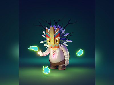 Shaman Modeling Exercise, Unoriginal 3d blender design exercises ip