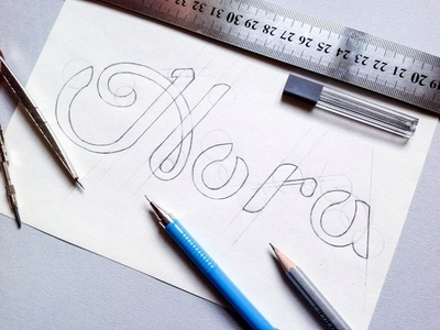 Hora Sketch branding calligraphy design font hand lettering identity letter lettering logo logotype process sanserif typography wordmark