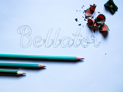 Bellator pencil branding calligraphy design font hand lettering identity letter lettering logo logotype logotypes mark process sanserif sketch type typography wordmark