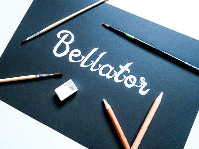 Bellator branding calligraphy design font hand lettering identity letter lettering logo logotype logotypes process sanserif sketch type typography wordmark