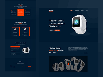 Affiliate Product Landing Page 2020 trend affiliate landing page clean ui dark dark landing page dark landingpage dark ui digital product minimal new trend popular design product design trendy design typography ui userinterface ux visual design web design website