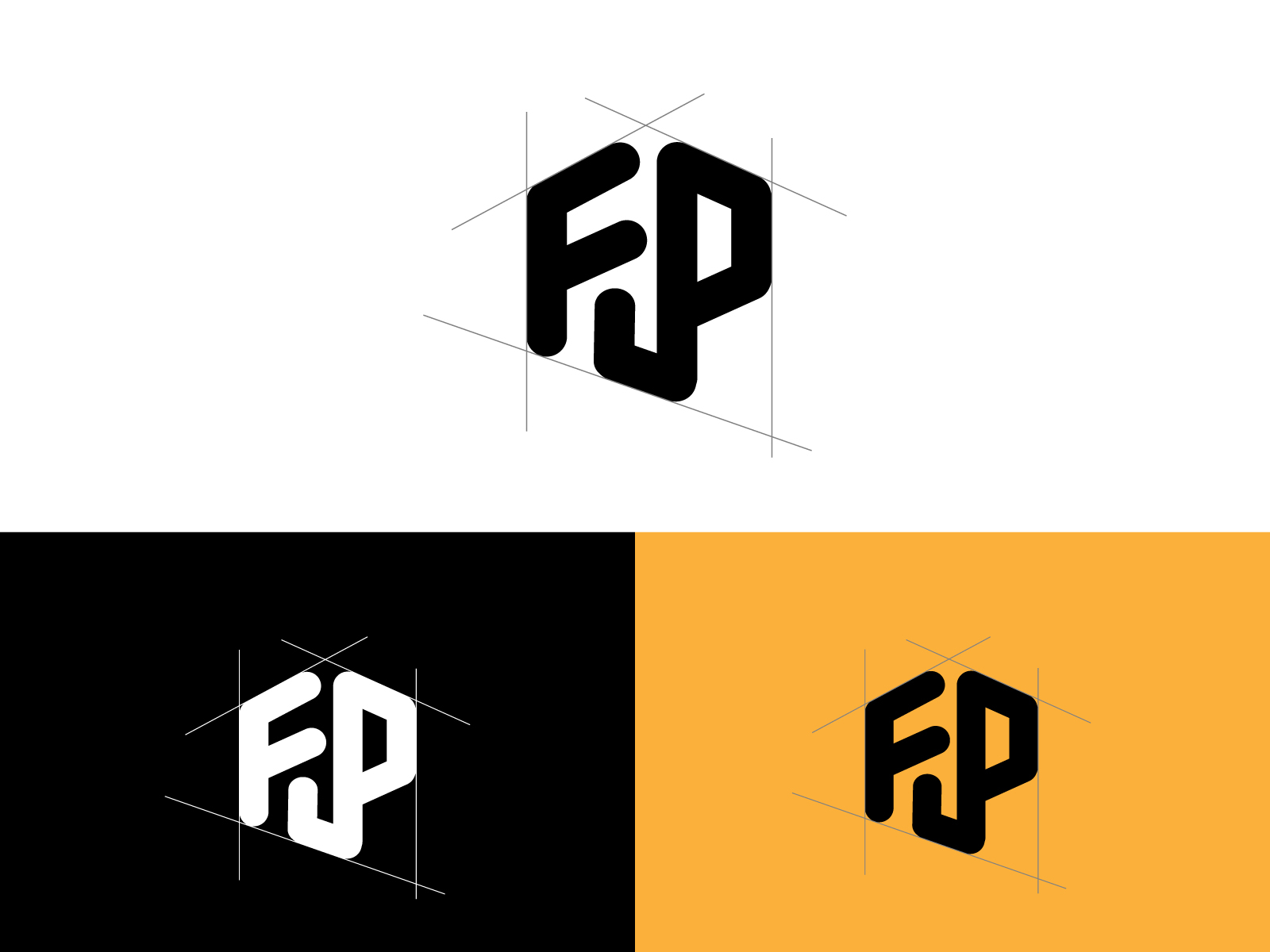 Simple pf logo design Royalty Free Vector Image