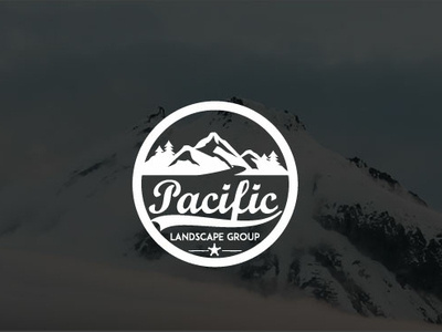 pacific landscape group logo branding businesscard design illustration logodesign logotype naturalspa tshirt vector