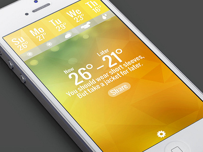 Concept for weather App app clean concept elegant iphone weather