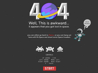 404 404 error flat funny space webpage
