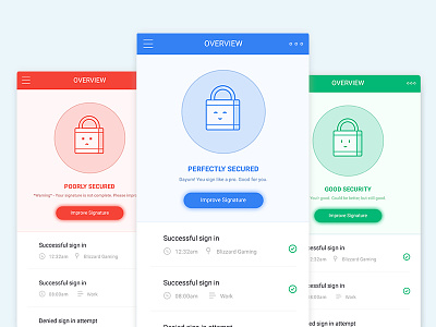 Overview Screen app illustration ios lock security