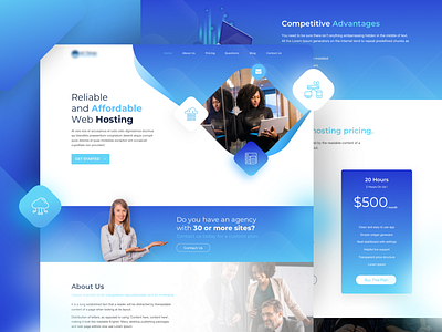 Fresh Concept for Web Hosting Provider Landing Page