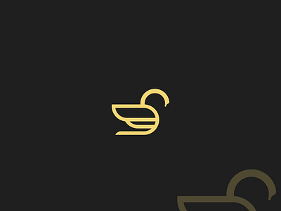 Swan Logo bird design icon logo modern simple vector
