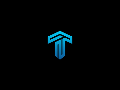 T app branding design flat icon logo modern simple vector