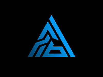 A + B monogram app branding design flat icon logo modern simple vector
