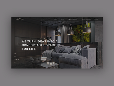 DEZZIGN clean concept design e commerce homepage landing typography ui ux website