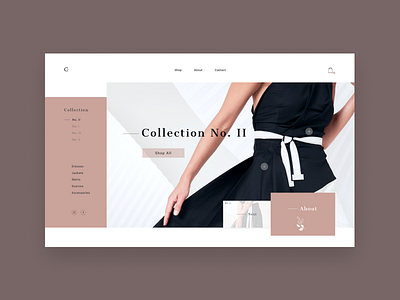 Collection branding clean concept design e commerce e shop grid homepage landing logo minimal ui ux web website