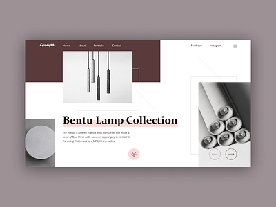 Bentu clean concept design e commerce grey grid homepage landing logo minimal typography ui ux web website