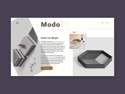 Modo clean concept design e commerce homepage landing minimal ui ux website