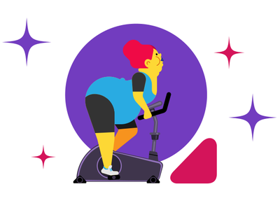 illustration for a fitness club art design flat illustration illustrator