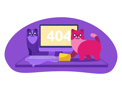 cat 404 404 404 error 404 page art design flat illustration illustrator