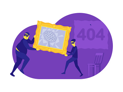 stealing 404 404 error 404 error page 404 page art cartoon design flat illustration illustrator