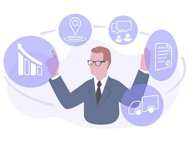 illustration for a consulting Agency design flat illustration illustrator