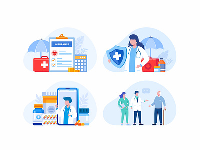 Insurance & Medical Concept Vector Illustration