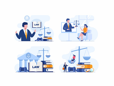 Law and legal services concept vector illustration 2d branding bundle content design graphic graphic design illustration illustrator landing page law legal logo project template ui ux vector website