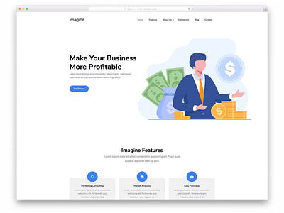 Illustration on business website