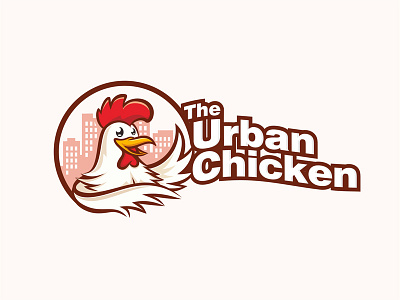 the Urban Chicken brand corel illustration logo urban vector