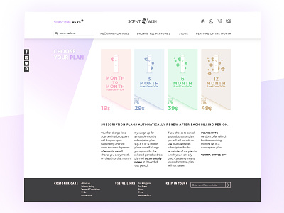 ScentWish Website clean design gradient ecommerce monochrome pastel perfumes web