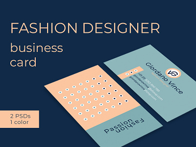 Fashion Designer Business Card brand identity business business card business card template creative design business cards graphic design material brand personal business cards personal card template