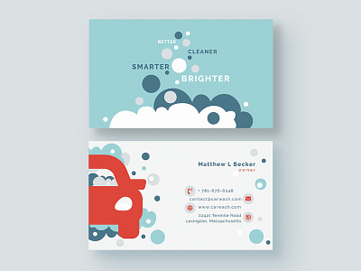 Car Wash Business Card brand identity business business card business card template car wash cars creative design business cards graphic design material brand personal business cards personal card template