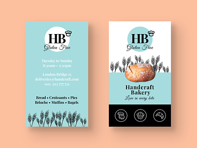 Bakery Business Card baker bakery bistro brand identity bread business business card business card template creative design business cards croissants french french bakery graphic design material brand muffins personal business cards personal card pies restaurant template