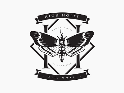 High Hopes "Deathmoth" - Band Merch / Apparel Design