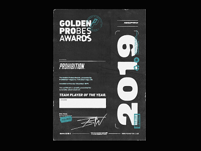 Prohibition Vapes - End of year awards Certificate Design award certificate design golden graphic graphicdesign illustrator photoshop trashmachine