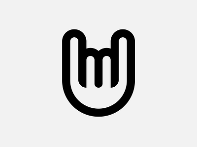 M + U + "Rock" sign brand branddesign branddevelopment branding design forsale graphicdesign graphicdesigner identity identitydesign lietuva lithuania logo logobranding logodesigner logomark logos logotipai rgdesigns vector