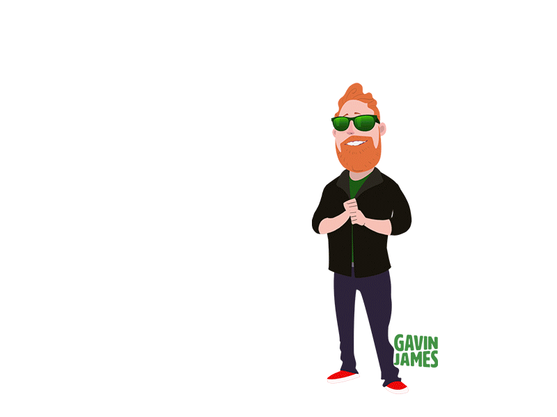 Gavin James St Patricks Day animation cartoon character design design illustration imessage stickers