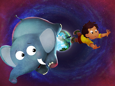Alfie and Haathi Childrens Storybook app character design childrens books illustration storytelling