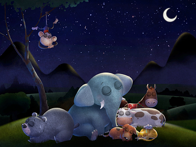 Good night and sweet dreams animation app character design childrens book illustration storytelling