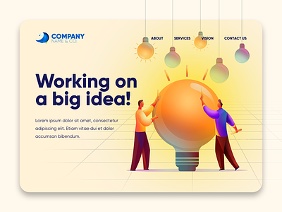 Big Idea! design hero image illustration innovation spotlight images thought leadership ux web design