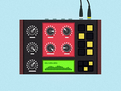 Synth bass flat icon illustration synt synthesizer