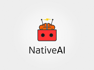 Rejected variant brain icon logo nativeai rejected robot