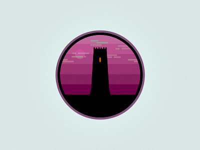 Tower of Evil icons illustration medieval tower