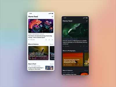 News and articles reader app feed