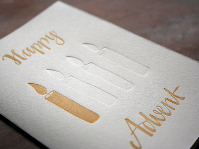 Advent Card, Version 1 card christmas holiday letterpress