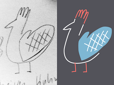 Pot glove poultry illustration