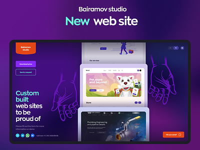 Bairamov studio - Web site bairamov studio built custom design development site studio trend ui ux web site