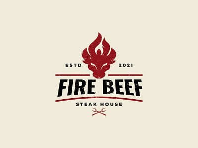 Fire beef logo