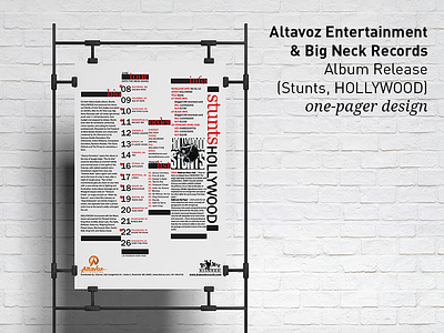 Altavoz Entertainment & Big Neck Records - One-Pager design graphic design one page typography