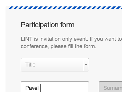 Participation form blue controls form letter